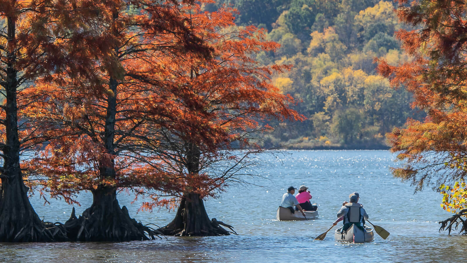 On the lake in fall